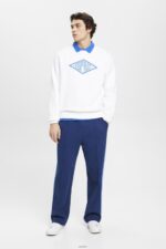 Men Esprit White Logo print sweatshirt Sweatshirts & Hoodies XF4444654 - Image 2