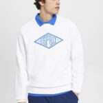 Men Esprit White Logo print sweatshirt Sweatshirts & Hoodies XF4444654