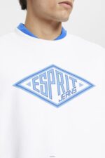 Men Esprit White Logo print sweatshirt Sweatshirts & Hoodies XF4444654 - Image 3