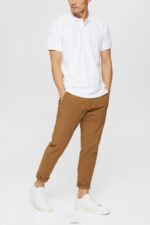 Men Esprit White Pima cotton pique polo shirt Polos XF4444924 - Image 2