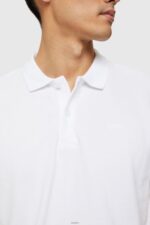Men Esprit White Pima cotton pique polo shirt Polos XF4444924 - Image 3