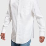 Men Esprit White Regular fit oxford shirt Shirts XF4444799