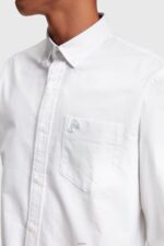 Men Esprit White Regular fit oxford shirt Shirts XF4444799 - Image 4