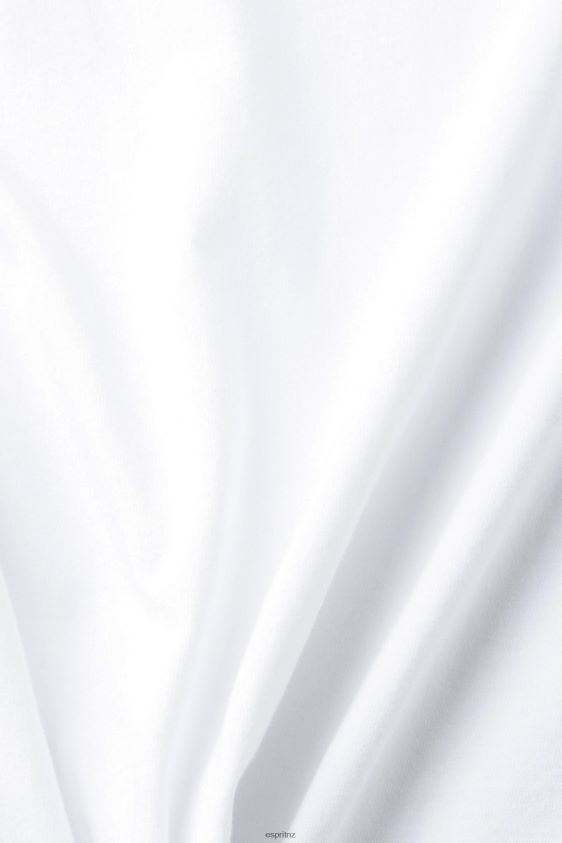 Men Esprit White Retro logo print cotton t-shirt T-Shirts XF4444629 - Image 4