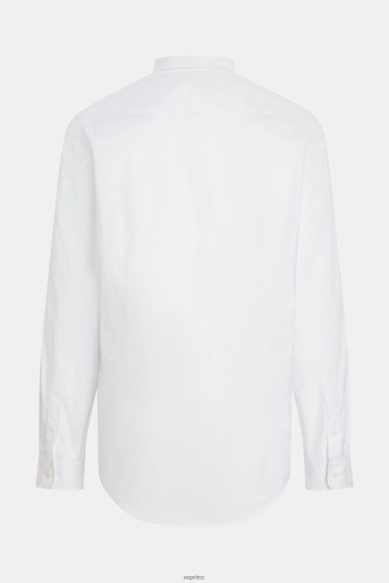 Men Esprit White Slim fit dolphin badge poplin shirt Shirts XF4444802 - Image 7