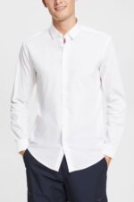 Men Esprit White Slim fit shirt Shirts XF4444914