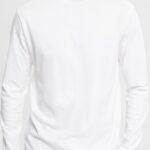Men Esprit White Stand-up collar long sleeve top Long Sleeve XF4444943