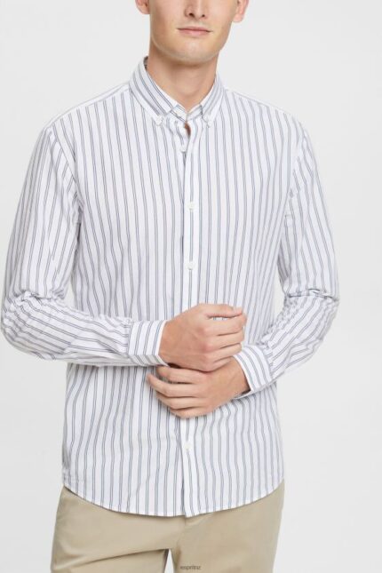 Men Esprit White Striped button down shirt Shirts XF4444884