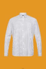 Men Esprit White Striped shirt Shirts XF4444786 - Image 5