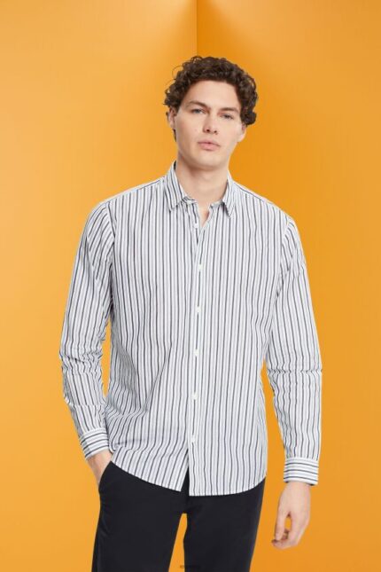 Men Esprit White Striped shirt Shirts XF4444786