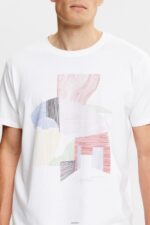 Men Esprit White Sustainable cotton illustration t-shirt T-Shirts XF4444939 - Image 3