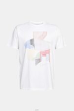 Men Esprit White Sustainable cotton illustration t-shirt T-Shirts XF4444939 - Image 5