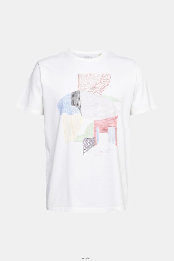 Men Esprit White Sustainable cotton illustration t-shirt T-Shirts XF4444939 - Image 5