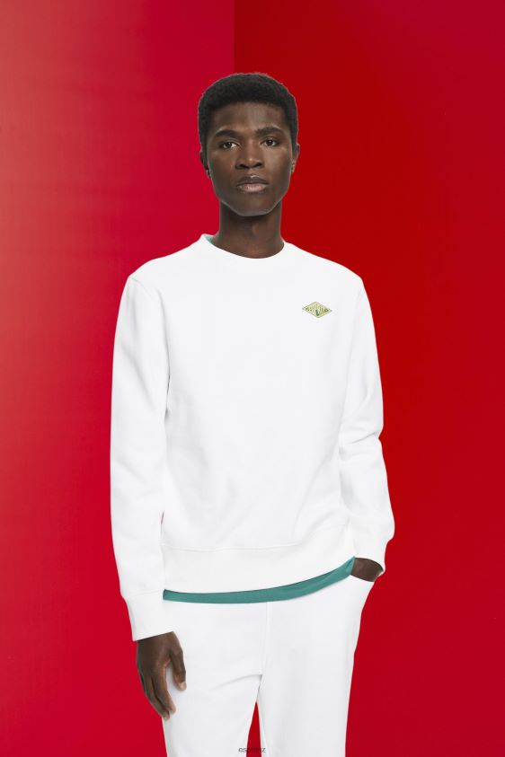Men Esprit White Sweatshirt with logo print on the back Sweatshirts & Hoodies XF4444644 - Image 1
