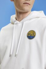 Men Esprit White Sweatshirt with logo print Sweatshirts & Hoodies XF4444648 - Image 3