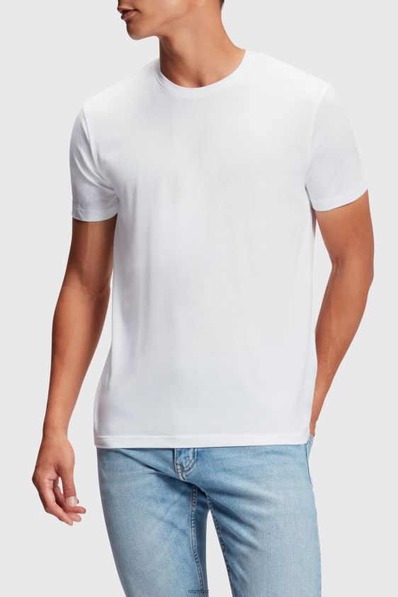 Men Esprit White Two-pack crewneck cotton t-shirts T-Shirts XF4444856 - Image 1