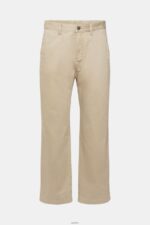 Men Esprit White Wide leg, sustainable cotton trousers Trousers & Pants XF4444330 - Image 5