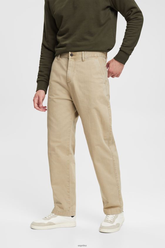 Men Esprit White Wide leg, sustainable cotton trousers Trousers & Pants XF4444330 - Image 1