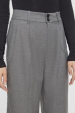 Women Esprit Anthracite High rise wide leg trousers Trousers & Pants XF4444247 - Image 3