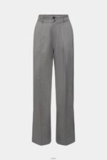 Women Esprit Anthracite High rise wide leg trousers Trousers & Pants XF4444247 - Image 5