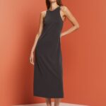 Women Esprit Anthracite Modal-Blend Tank Midi Dress Dresses XF444452