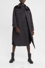 Women Esprit Anthracite Rib knit pencil skirt Skirts XF4444431 - Image 2