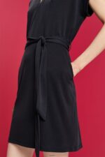 Women Esprit Anthracite V-necked midi dress Dresses XF444473 - Image 3