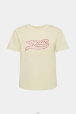 Women Esprit Beige Cotton T-shirt with printed logo T-Shirts XF4444143 - Image 5