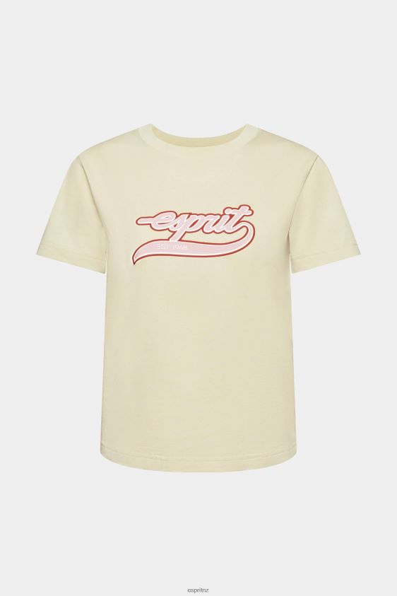 Women Esprit Beige Cotton T-shirt with printed logo T-Shirts XF4444143 - Image 5