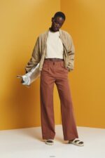 Women Esprit Beige Cropped crewneck T-shirt T-Shirts XF4444195 - Image 2