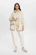 Women Esprit Beige Logo print hoodie Sweatshirts & Hoodies XF4444169 - Image 2