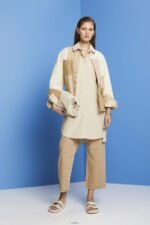 Women Esprit Beige Pinstriped shirt dress, 100% cotton Dresses XF4444278 - Image 2