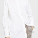 Women Esprit Black Blouse with round neck, organic cotton Blouses XF4444334