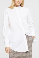 Women Esprit Black Blouse with round neck, organic cotton Blouses XF4444334