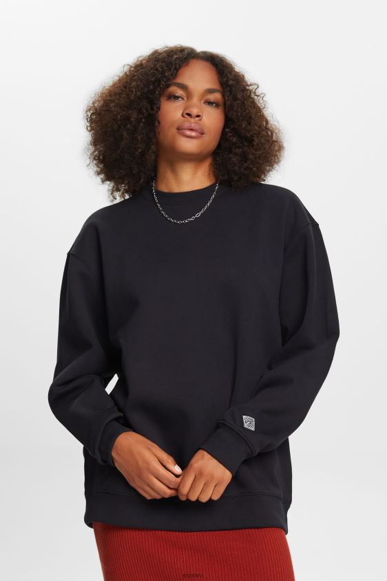 women_esprit_black_cotton_blend_pullover_sweatshirt_sweatshirts_hoodies_xf444427.jpg Women Esprit Black Cotton Blend Pullover Sweatshirt Sweatshirts & Hoodies XF444427 - Image 1