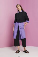 Women Esprit Black Cropped patchwork hoodie Sweatshirts & Hoodies XF4444288 - Image 2