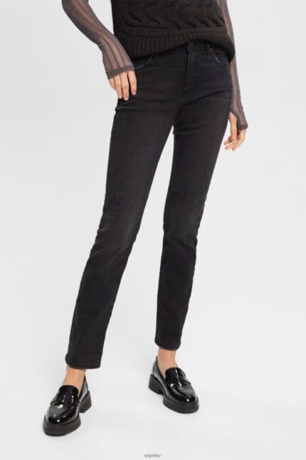 Women Esprit Black Dark Wash Straight leg jeans Denim XF4444438