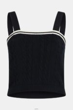 Women Esprit Black Dolphin logo cable sweater camisole Sweaters XF4444408 - Image 4
