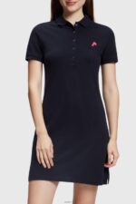 Women Esprit Black Dolphin Tennis Club Classic Polo Dress Dresses XF4444504