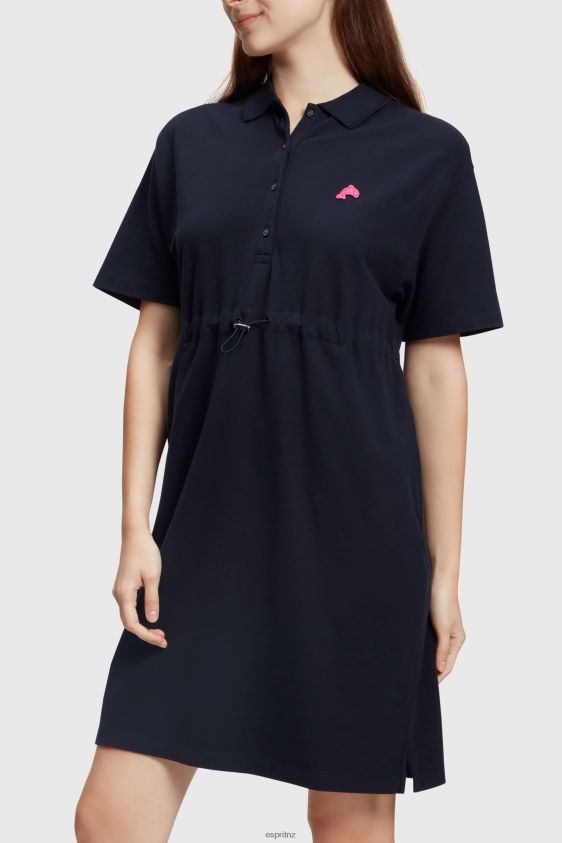 Women Esprit Black Dolphin Tennis Club Pleated Polo Dress Dresses XF4444501 - Image 1