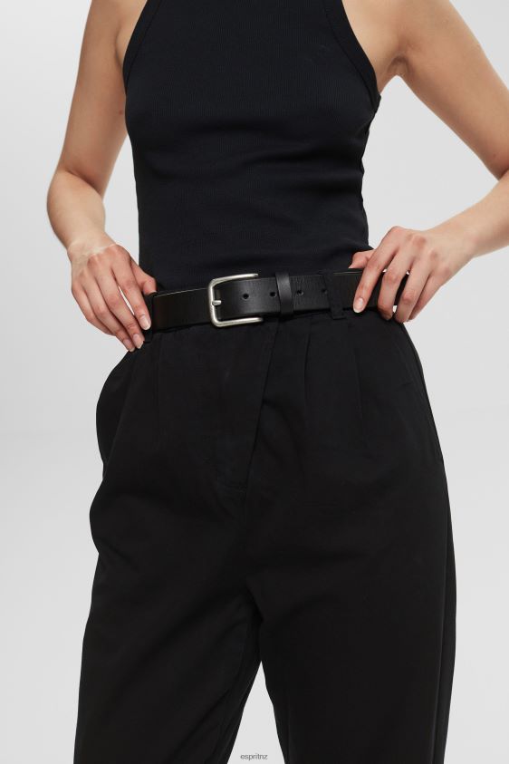 Women Esprit Black High-rise chinos, 100% Pima cotton Trousers & Pants XF4444343 - Image 3