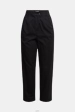 Women Esprit Black High-rise chinos, 100% Pima cotton Trousers & Pants XF4444343 - Image 5