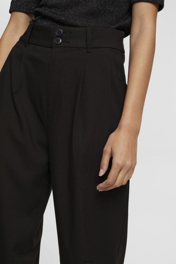 Women Esprit Black High rise wide leg trousers Trousers & Pants XF4444246 - Image 3