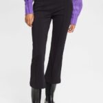 Women Esprit Black Kick flared trousers Trousers & Pants XF4444440