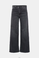 Women Esprit Black Medium Wash High-rise wide leg jeans Denim XF4444449 - Image 6