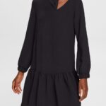 Women Esprit Black Mini dress with cut-out Dresses XF4444429