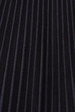 Women Esprit Black Mockneck pleated midi dress with short-sleeves Dresses XF4444120 - Image 4