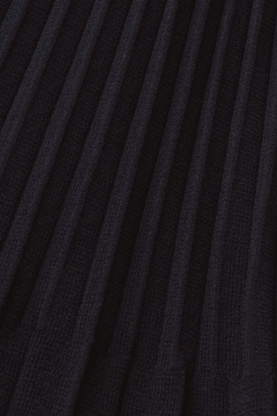 Women Esprit Black Pleated mini dress with long-sleeves & crewneck Dresses XF4444127 - Image 4