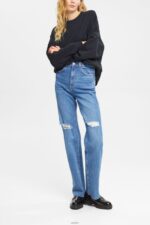 Women Esprit Black Relaxed Fit Sweatshirt Sweatshirts & Hoodies XF4444522 - Image 2