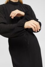 Women Esprit Black Stand-up collar dress Dresses XF4444424 - Image 3
